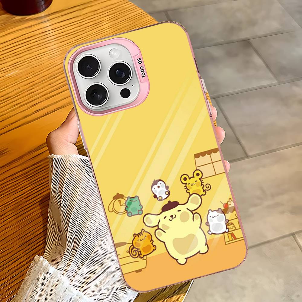 Cartoon P-Pompompurins Cute Phone Case For IPhone 16 15 14 13 12 11 17 Pro MAX Plus Pro Matte Shockproof Cover