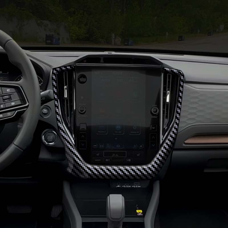 ABS Carbon Fiber For Subaru Forester 2026+ Center Control Shift Panel Air Outlet Frame Glass Lift Frame Sticker Accessories