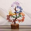 Seven Chakra Tree of Life, Crystal Tree for Positive Energy, 7 Chakra Tree, Feng Shui Tree, Stone Decor Artificial Tree 300 Beads Silver Wire