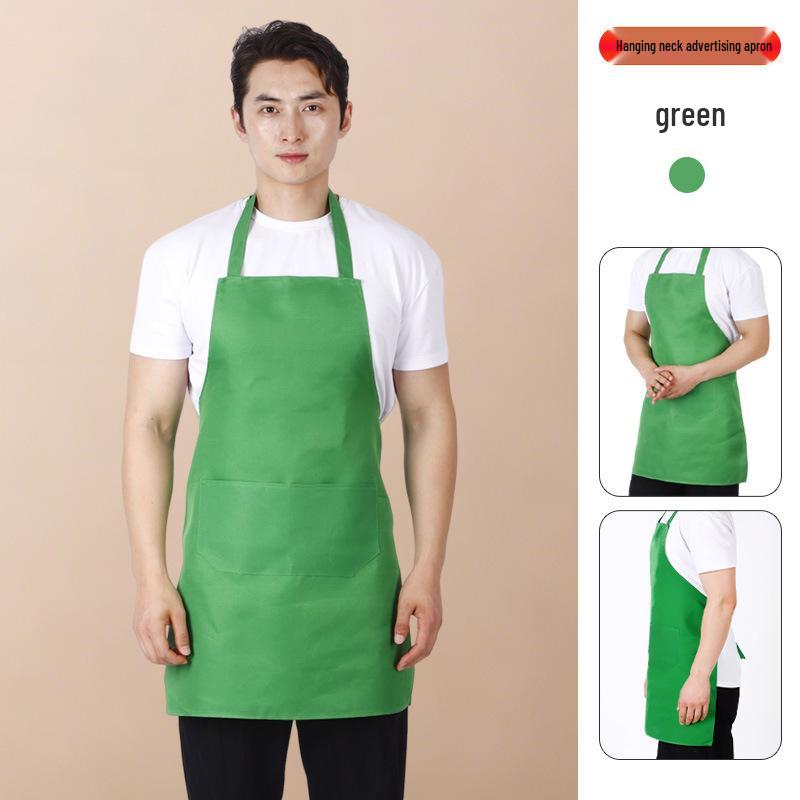 Oxford Peach Skin Velvet Apron: Hanging Neck, Restaurant & Cafe Uniform