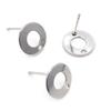 20pcs/Lot 316 Stainless Steel Geometric Star Moon Earring Stud Earring Posts Connector For DIY Earring Jewelry Making Supplies