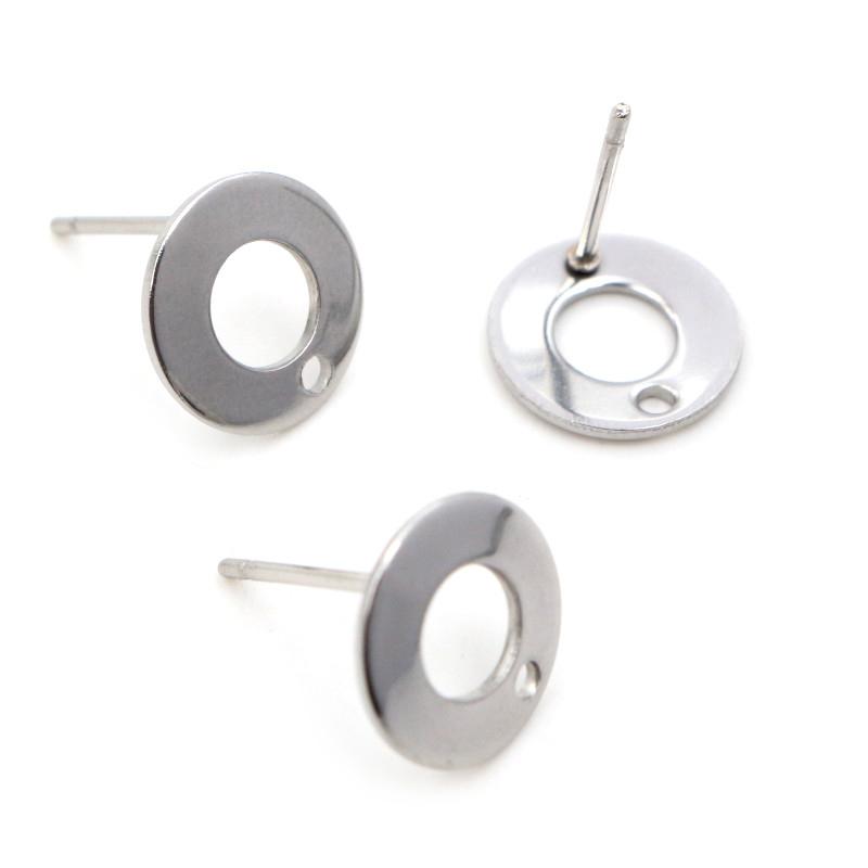20pcs/Lot 316 Stainless Steel Geometric Star Moon Earring Stud Earring Posts Connector For DIY Earring Jewelry Making Supplies