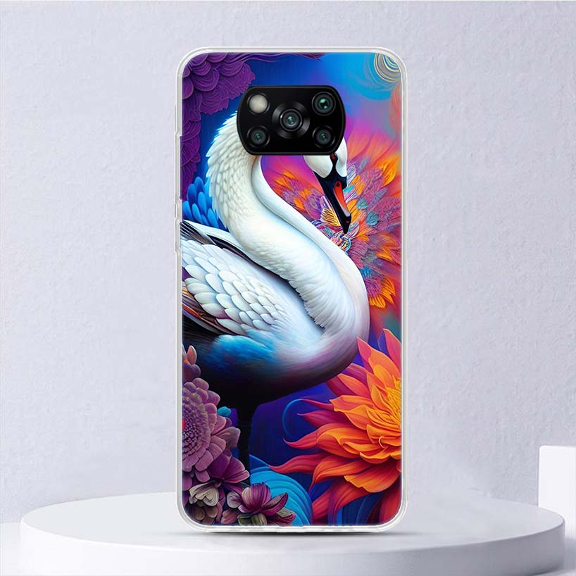 Black Swan Noble Soft Case For Xiaomi Poco X7 X6 X5 X4 X3 Nfc F7 Ultra F6 F5 Pro Phone Cover F4 Gt F3 M5S M4 M3 M5 M6 Coque