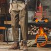 Jie Leinuo Men's American Retro Straight Fit Casual Workwear Pants
