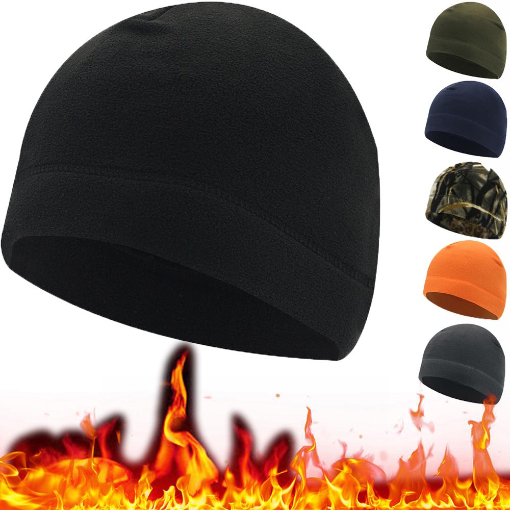 Warm Winter Hat Windproof Thermal Cycling Running Hiking Polar Fleece Cap Motocycle Helmet Liner Women Men Elastic Beanie Hat