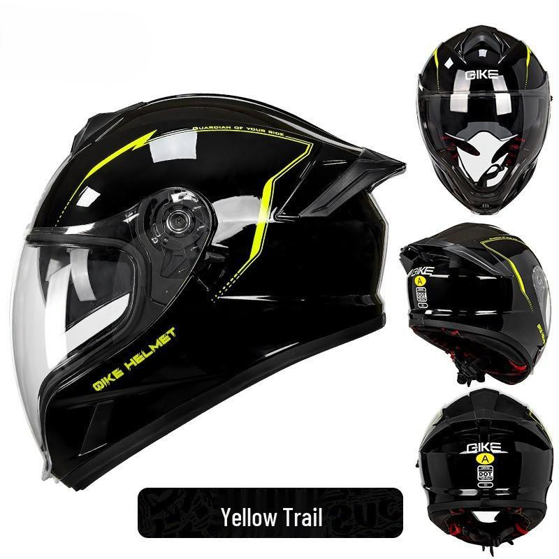 Cross-Border Motorcycle Helmet with Spoiler, Double Visors, Ghost Face Design, Unisex, Full Face, 3C/DOT Certified, All Seasons