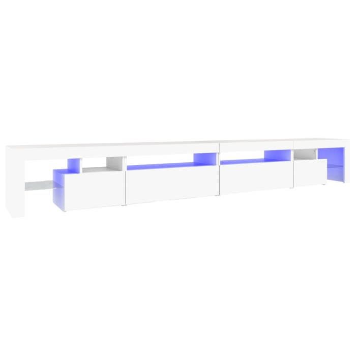 VidaXL Meuble TV avec Lumières LED Centre de Divertissement Rangement Meuble Média Meuble de Salon Salle de Séjour Maison 3152802