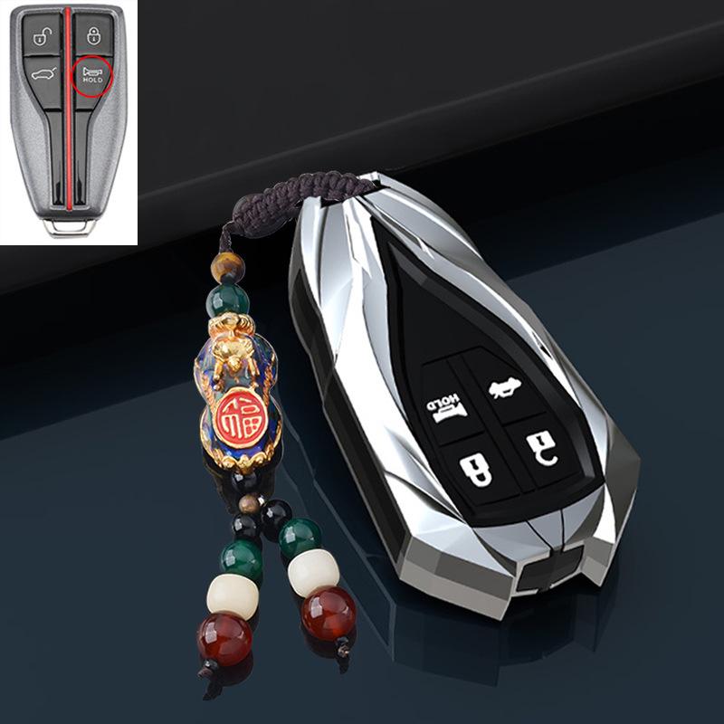 

2022 Hongqi HS5 & HS7 Key Case Cover: Full Protection Metal Shell with Buckle