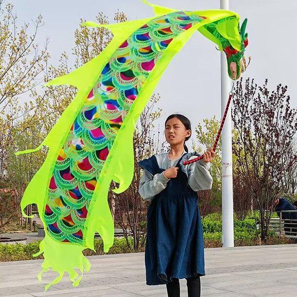 Colorful Children's Fitness Dance Ribbons - Outdoor Dragon Swing for Fun
