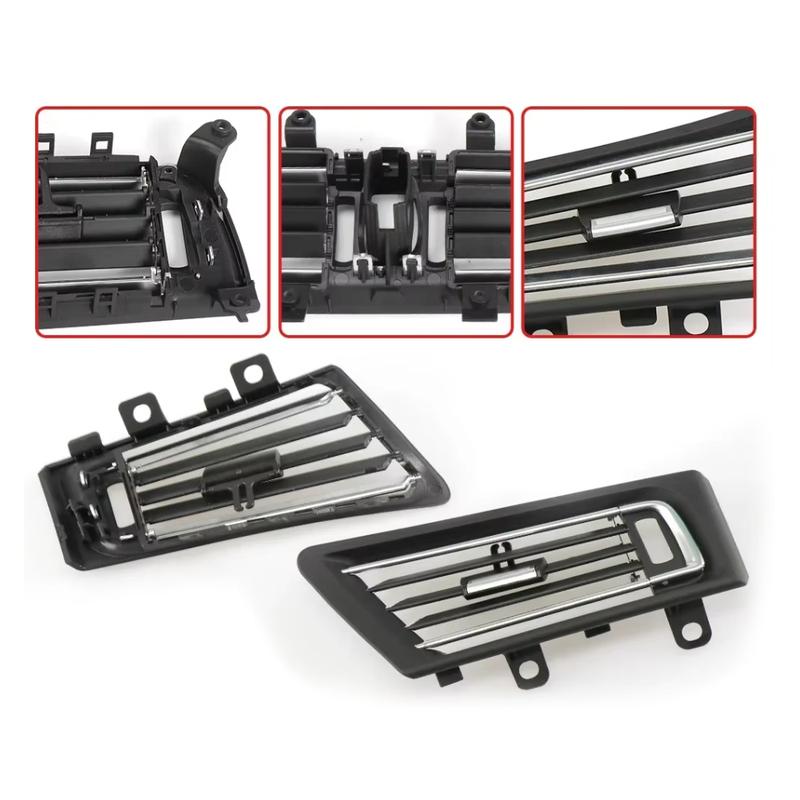 Chrome Front Center Left/Right Air Vent Grille Outlet Cover Middle Rear AC Vent Panel For BMW 7 Series F01 F02 730 735 745 750