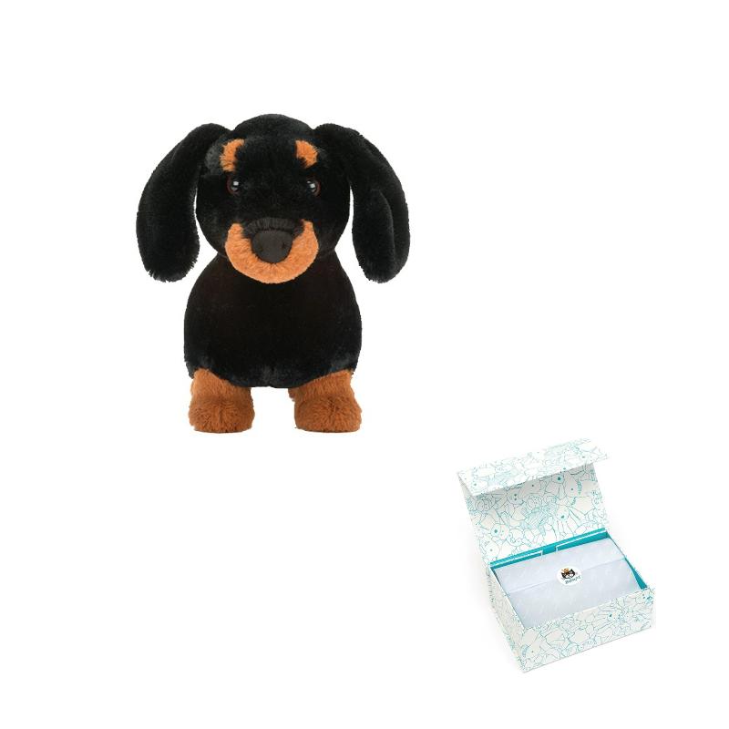 JELLYCAT Shy Series Freddy Dachshund Dog Black Animal Doll Plush Doll 17cm Height