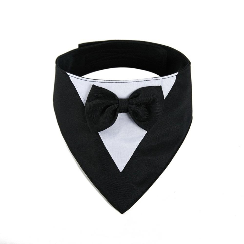 

Business Suit Pet Bandana Saliva Towel Cat Triangle Scarf Neck Kerchief Dog Bow Tie Pet Parties M чёрный