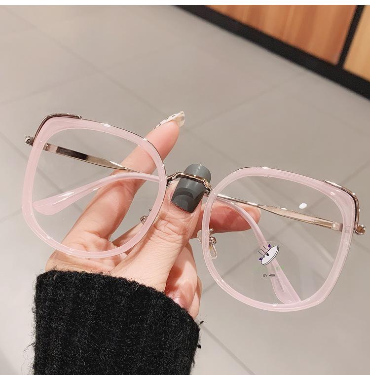2021 Women Anti Blue Light Glasses Cat Eye Frame Vintage Large Square Eyeglasses Blocking Blue-ray Oversized Spectacles Frames