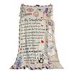 To My Daughter from Mom Envelope Fleece Blanket Customizable Patterns The Best Gift for Mothers Day New
