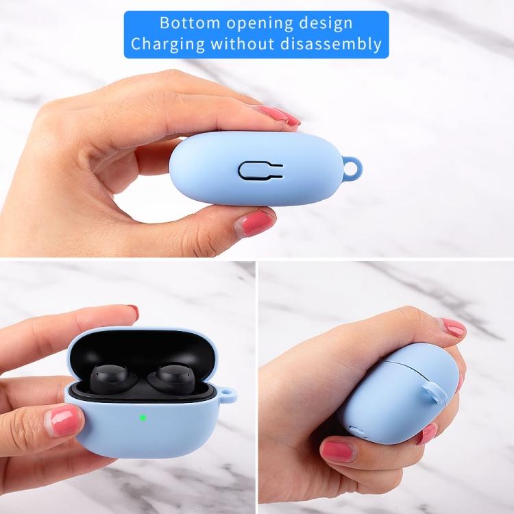 Für Xiaomi Redmi Buds 3 Lite Silikon-Kopfhörer-Schutzhülle mit Haken