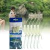 5 Pack Fishing Lures Rig Shrimp Baits Glow Fishing Rigs Shrimp String Hook Fishing Baits for Saltwater Fishing