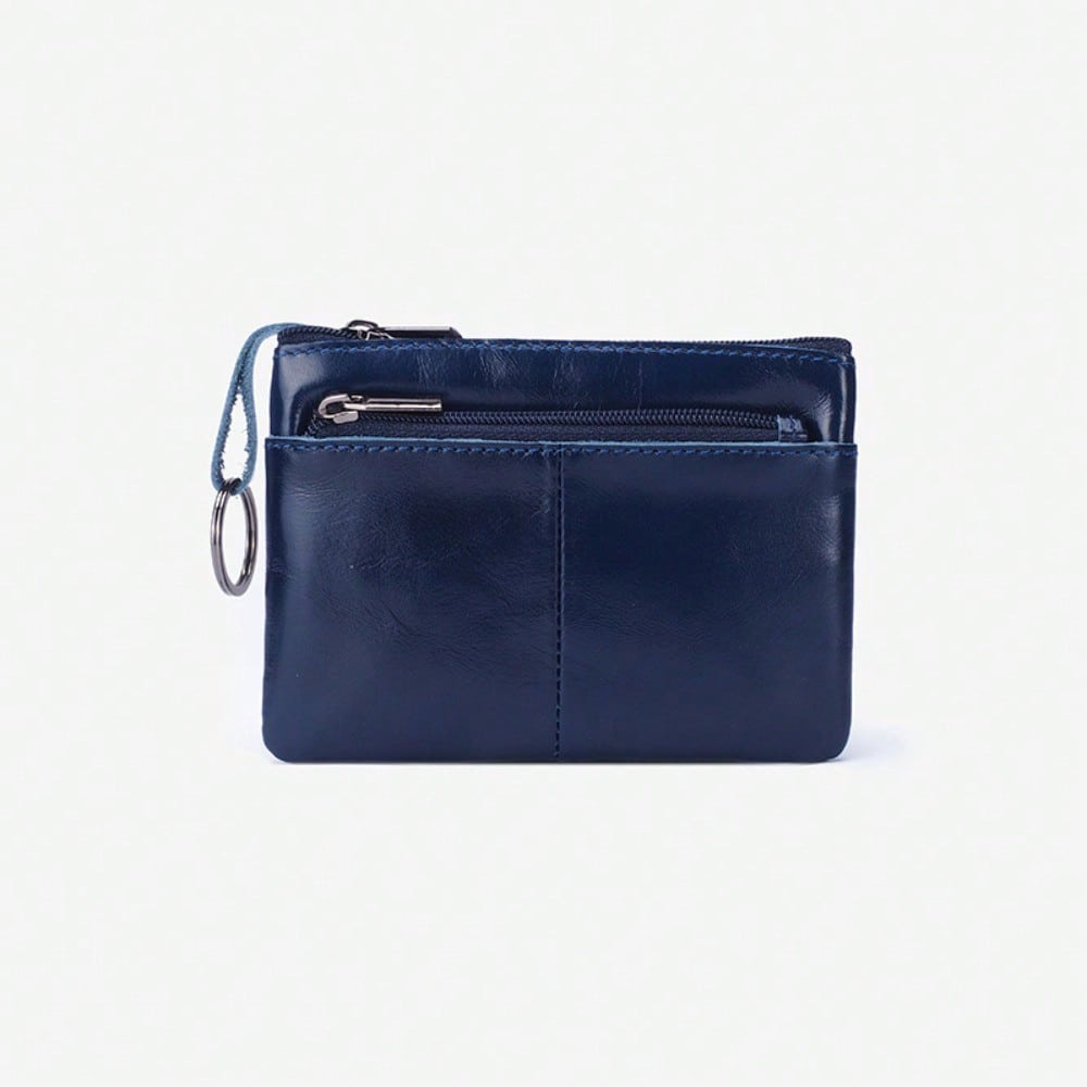 Mini Small Wallet Women's Short Cowhide Retro Change Bag Casual Portable Coin Storage Bag