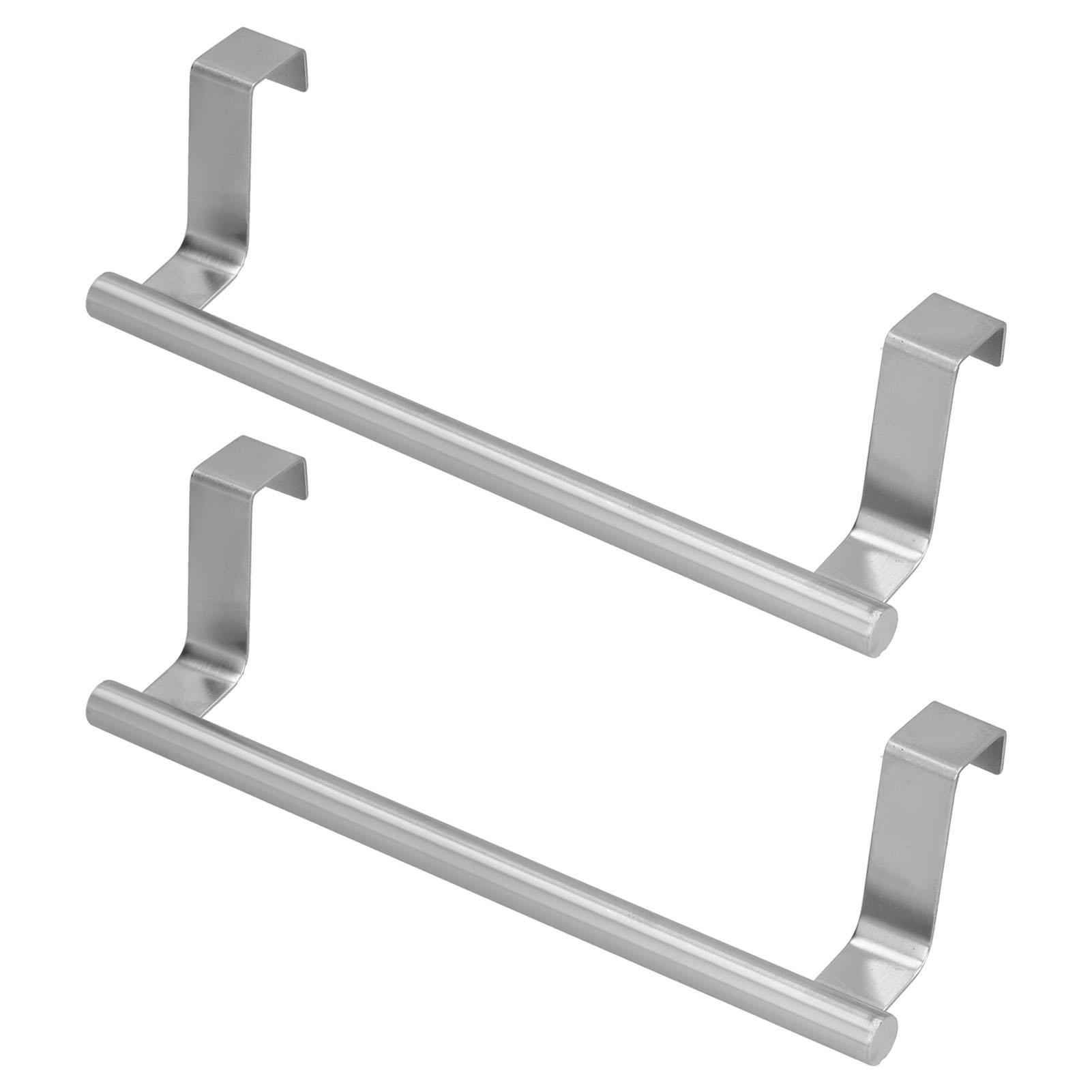 

2Pcs Stainless Steel Hanging Towel Rack No Punch Bathroom Hanger for Home Hotel Apartment36CM 36cm