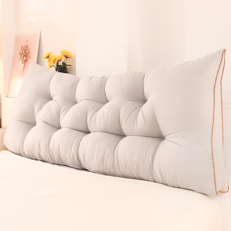 Теплая мягкая подушка-изголовье - Большая поддержка поясницы и подушка для чтения для спальни или дивана For 08m bed 80x50x15cm серебряный серый 2650₽