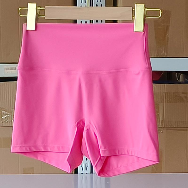 Women's High Waist Yoga Shorts, Nylon Tight Fit, High Elasticity