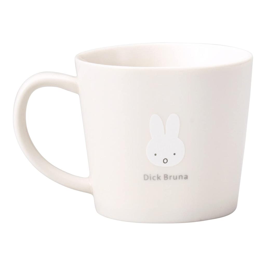 Kanesho Pottery Dick Bruna Miffy White Face Made In 288103 "Miffy" Mug, Medium, Approx. 280ml, Surprise, Japan,