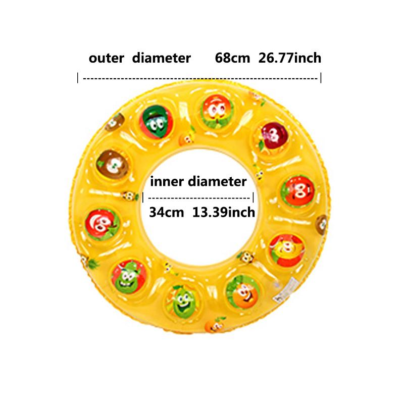 1 buc. Airbag dublu îngroșat Cerc de înot gonflabil de cristal pentru piscină de vară pentru copii, jucării de plajă pentru siguranță în apă plutitoare