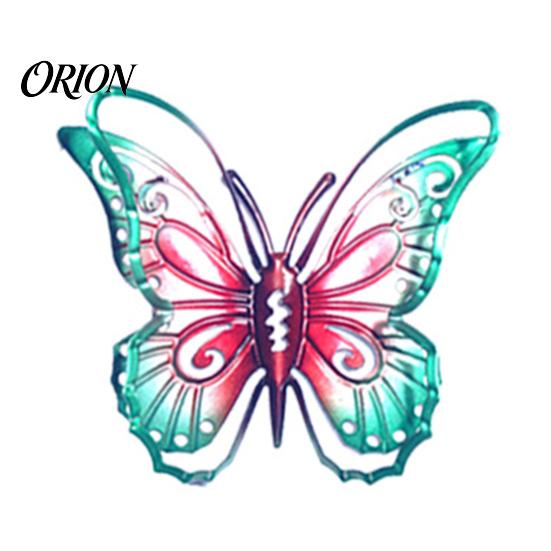 Fairy Tale Garden Ornaments Metal Butterfly Wall Decorations, Art Sculpture, Colorful Iron Sculptures Weatherproof Hanging Decor for Patio Fence Home