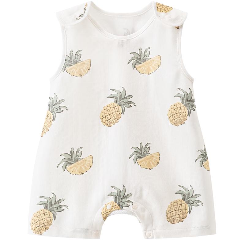 Guaqixiong Avocado Antibacterial Gauze Baby Sleeveless Romper 73