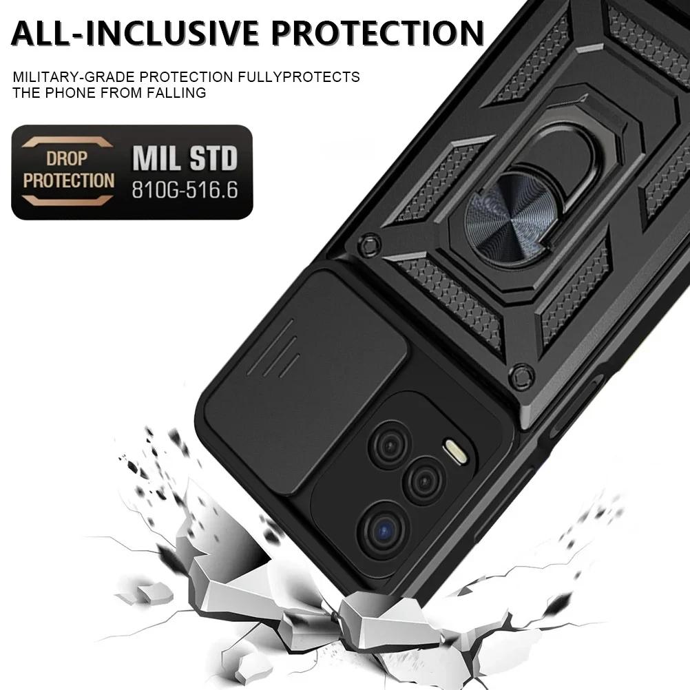 Shockproof Armor Phone Cases For VIVO Y28 V30E 5G V30 Pro V30 Lite X100 Pro Y200 iQOOZ7 Y100 V29 V29E Y36 5G Ring Holder Cover