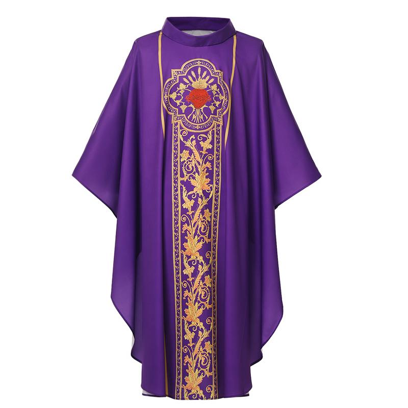 Festgewand Chasuble Messgewänder Robe Priester Cosplay Kostüm