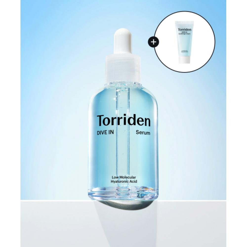 Torriden Dive In Low Molecule Hyaluronic Acid Serum 70ml  + soothIng Cream 20ml FREE