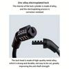 4-Digit Bicycle Password Lock, Anti-Theft Portable Bike Lock, Suitable for Mountain And Road Bikes