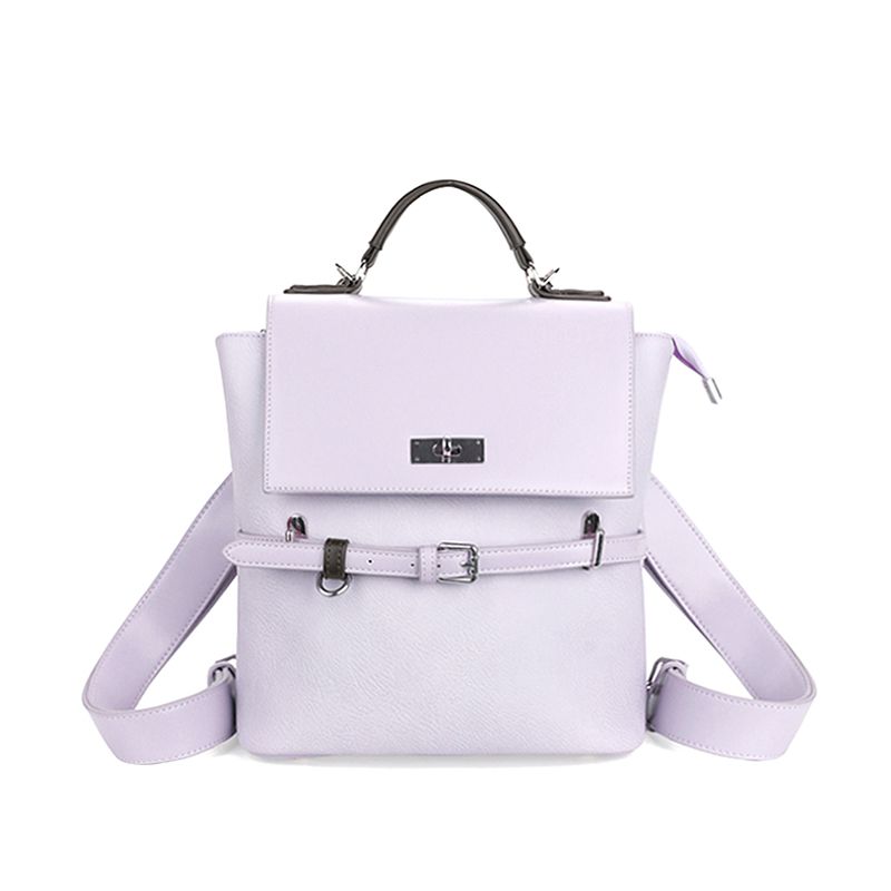 

Простой/Оригинальный Рюкзак Lulani цвета таро, Ретро-колледж, Декорация ремнем, Контрастный цвет, Наплечный рюкзак Taro Purple (excluding packets) In Stock