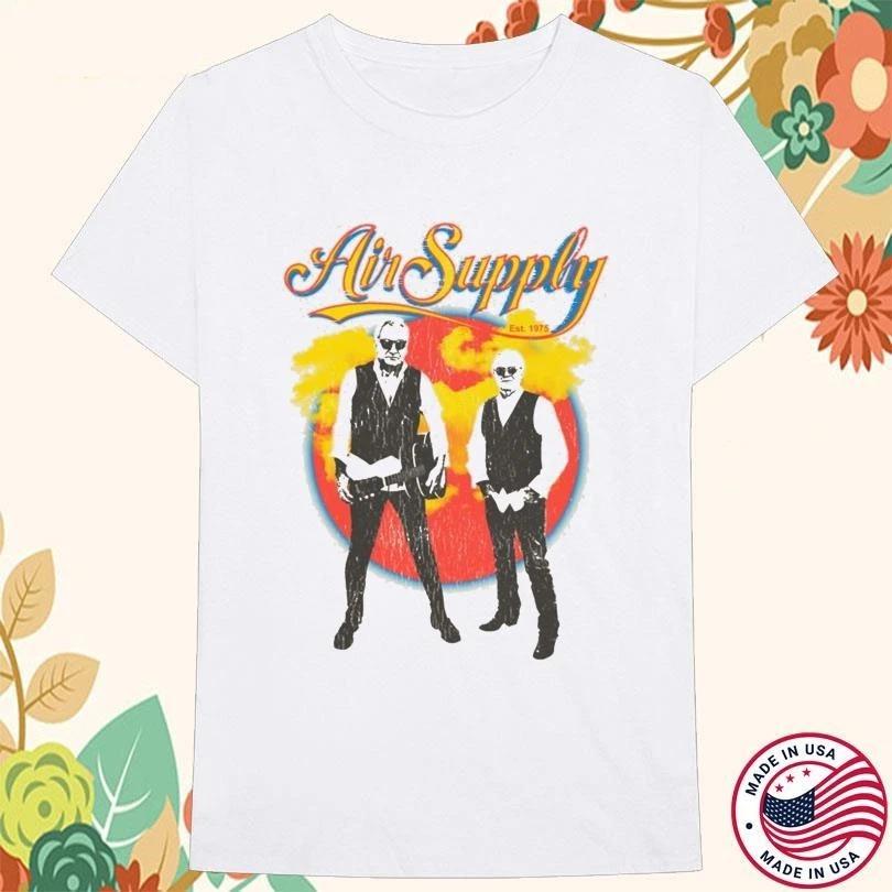 Men s and Women s T-shirts Retro Air Supply Est 1975 Heavy Cotton White All Size S