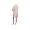 Adidas Neo Solid Color Striped Short Fitted Casual Sports Comfortable Breathable Round Neck Short Sleeve Dress Women Dresses Vibrant-Pink GK1503
