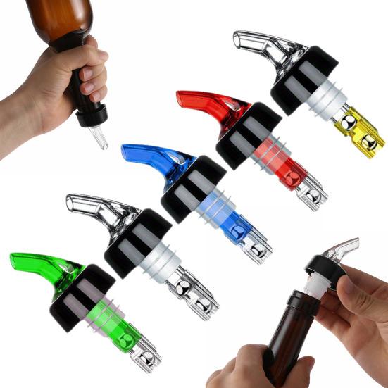 Automatischer Dosierausgießer Stopper Lebensmittelgeeigneter Kunststoff Wein Spirituosen Flaschenkorken für präzises 45 ml Ausgießen Heimbar Werkzeugset
