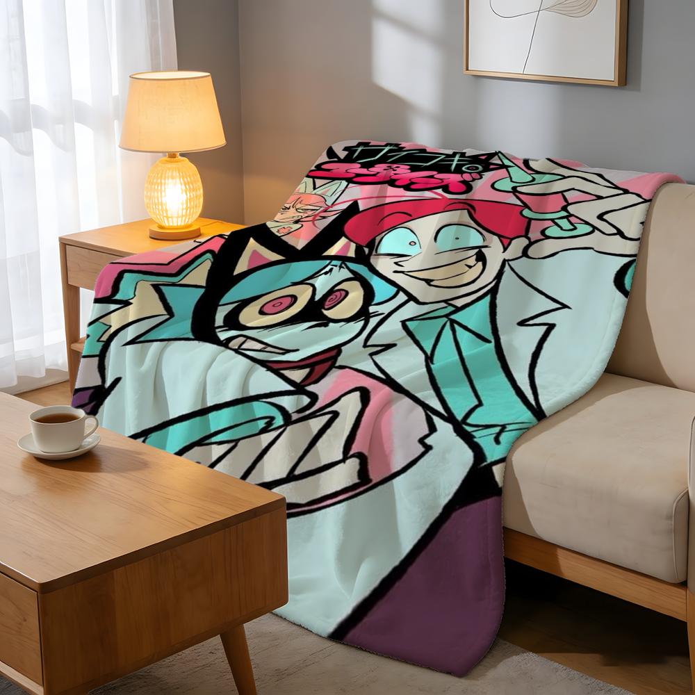 Anime P-Psychocuties Mimi Throw High-Density Short Plush Blanket For Sofa Nap Air-Conditioned Room Soft Skin-Friendly