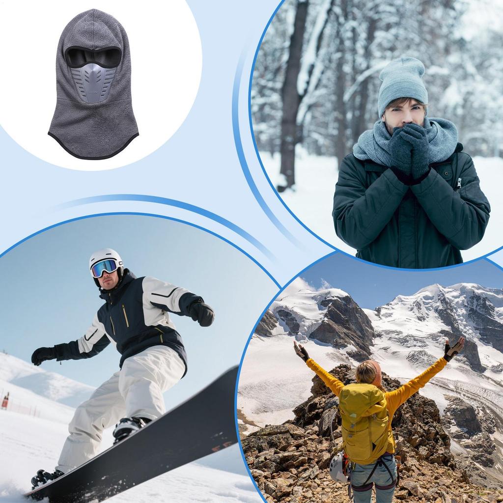 Face Cover For Motorcycle Riding Windproof Thick Warm Breathable Elastic Headwear Men Women Winter Face Warmer For Fishing