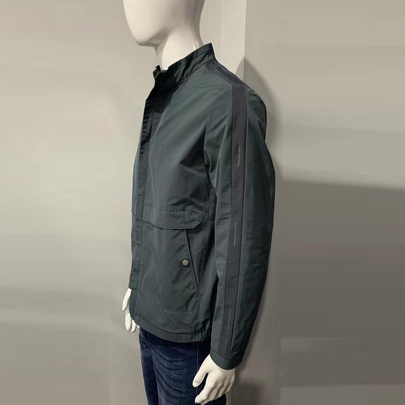 Veste de sport élégante à col montant et blocs de couleurs pour homme
