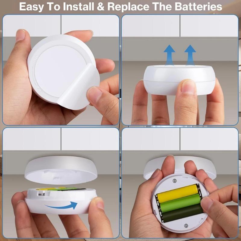 13 Colors Battery Powered LED Wall Light Ceiling Light, LED Light with Remote Control for Bedroom Kitchen Cabinet Light