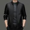 Shop Haining Leather Jacket Men's Jacket Short PU Leather Business Lapel Autumn Clothing Middle-aged Dad Leather Jacket