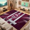 Tappeto in Cristallo Vellutato Personalizzato Queensland Maroons, Tappeto Morbido Antiscivolo con Testo Nome Personalizzato per Soggiorno Camera da Letto