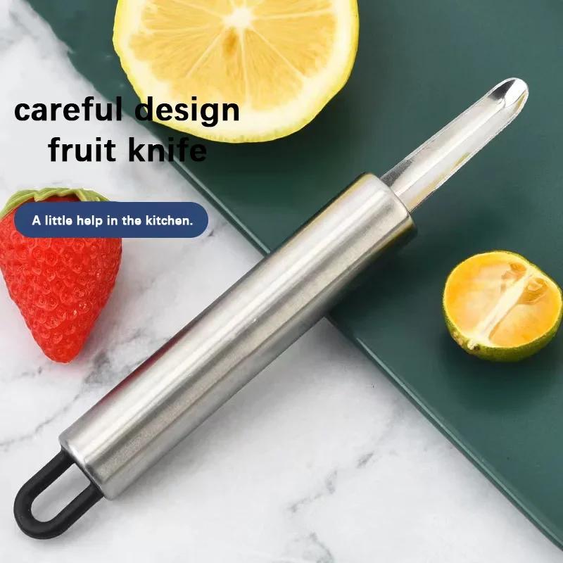 304 Stainless Steel Longan Corer Cinnamon Lychee Shelling and Coring Meat Digger Nut Shelling Kitchen Shrimp Line Knife