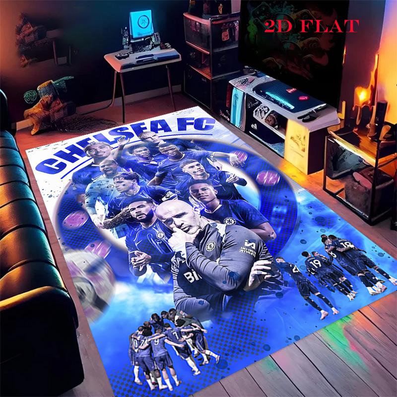 Chelsea FC Football Carpet Rug for Living Room Bedroom Home Sofa Decoration,Kids Play Nonslip Floor Mat
