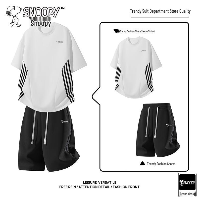 Snoopy Men s Summer T-Shirt & Shorts Set M