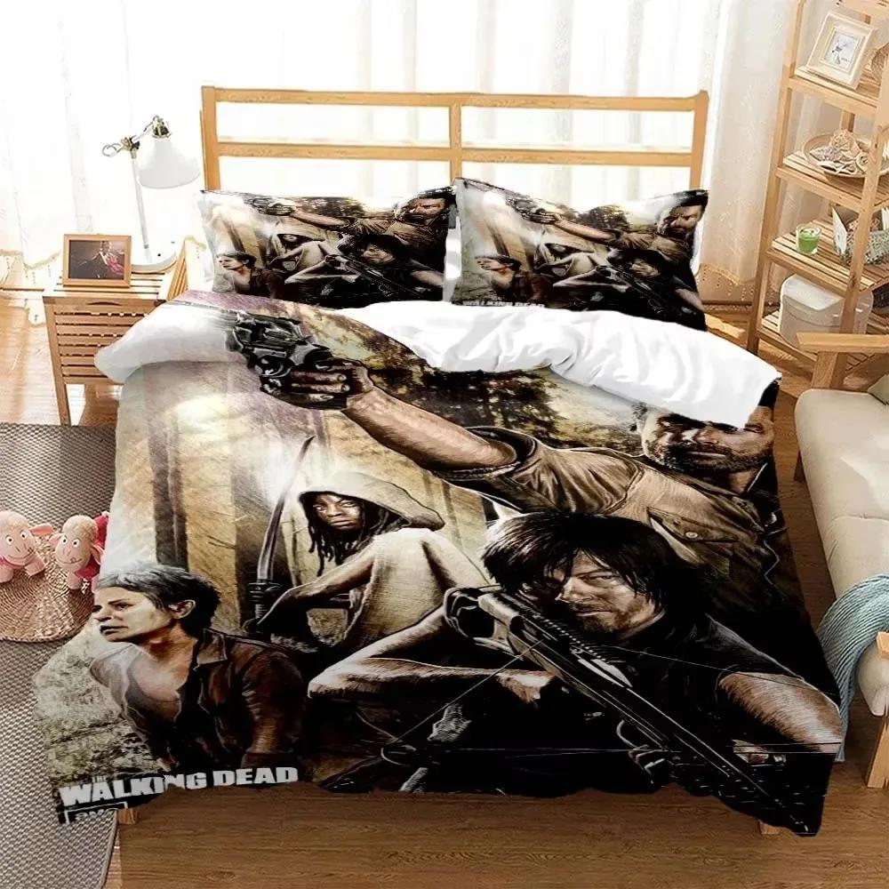 Horror Die Walking Dead Printed Bedding Set Luxury Queen Bedding Set Soft And Comfortable Bedding Set For Boy