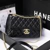 Women's bag new fashionable retro versatile high-end diamond chain bag leather shoulder messenger bag tide