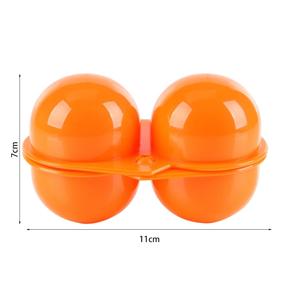 2 Grid Egg Storage Box Eggs Case Box Hiking Outdoor Kitchen Tools Egg Protection Box Convenient Portable Egg Carriage Container