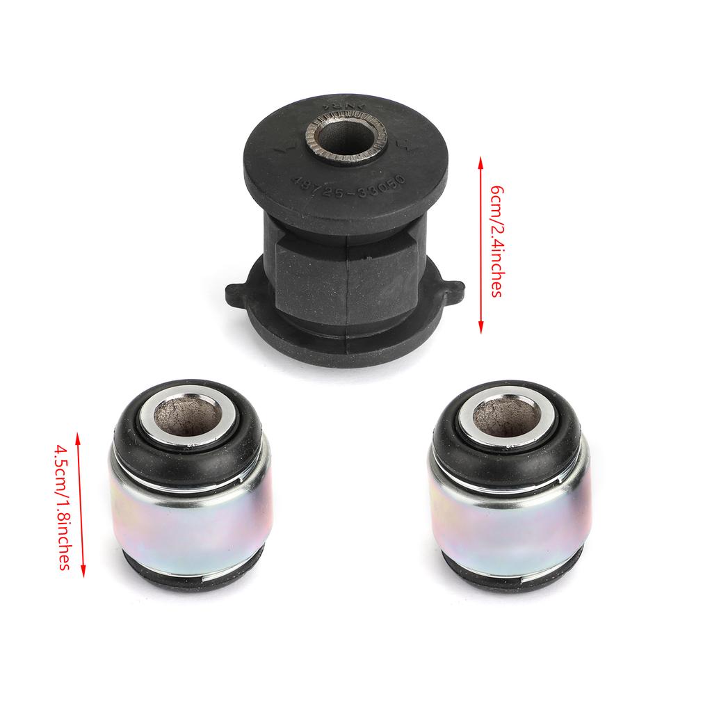 3Pcs Rear Arm Assembly Knuckle Bushing For Toyota Highlander Camry Avalon Lexus
