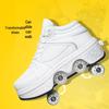 Chaussures à roulettes transformables pour enfants: Patins rétractables, en ligne et à double rangée